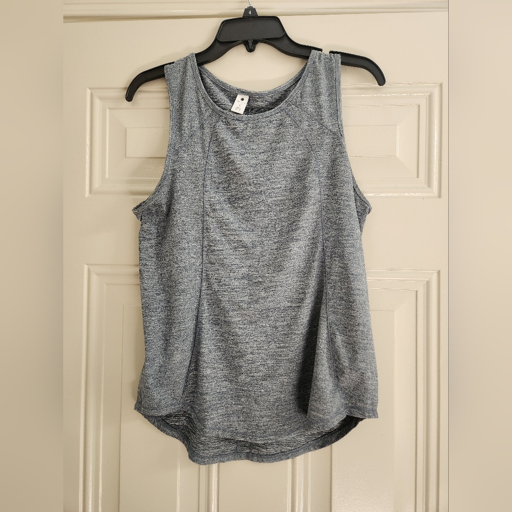 🌟 YOGALICIOUS open back yoga tank | Blue Gray | Size Small | EUC Activewear